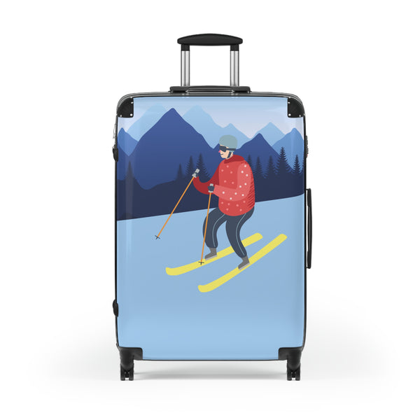 Retro Ski Trip Luggage Blue