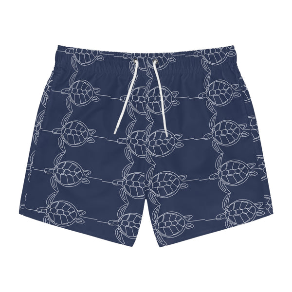 Turtle Swim Shorts Navy-White